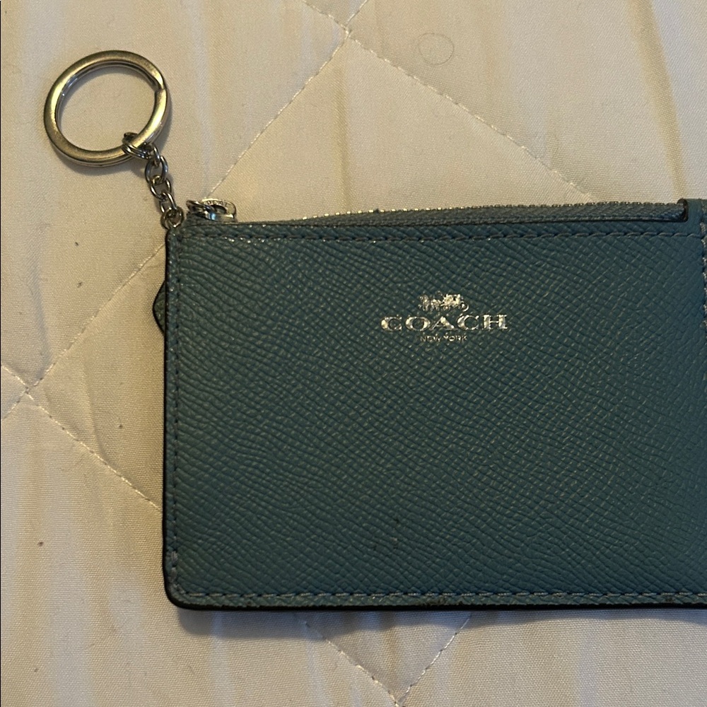Coach Blue Key & Card Holder